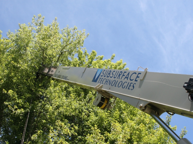 Image of truck in the field servicing a well